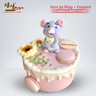 Bánh kem bơ + Fondant 17cm – ảnh 1