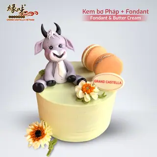 Bánh Kem Bơ Pháp Sinh Nhật + Tạo Hình Fondant Em Bé – BFD84 – ảnh 9
