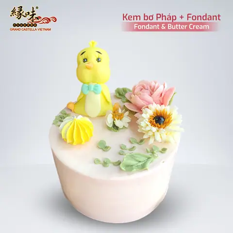 Bánh kem bơ + Fondant Size 16