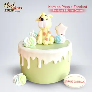 Bánh Kem Bơ Pháp Sinh Nhật + Tạo Hình Fondant Em Bé – BFD84 – ảnh 5