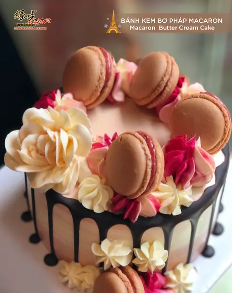 Bánh kem bơ Pháp Macaron Size 20 cm
