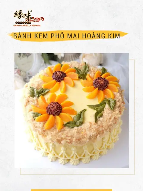 Bánh kem phô mai Hoàng kim Size 20 cm