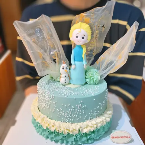 Bánh Kem Bơ Pháp Sinh Nhật + Tạo Hình Fondant Bé Gái – BFD79