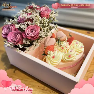 Bánh Kem Bơ Pháp Sinh Nhật Trái Tim – Fresh Valentine – BKB241 – ảnh 1