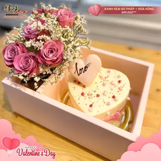 Bánh Kem Bơ Pháp Sinh Nhật Trái Tim – Sweet Valentine – BKB240 – ảnh 1