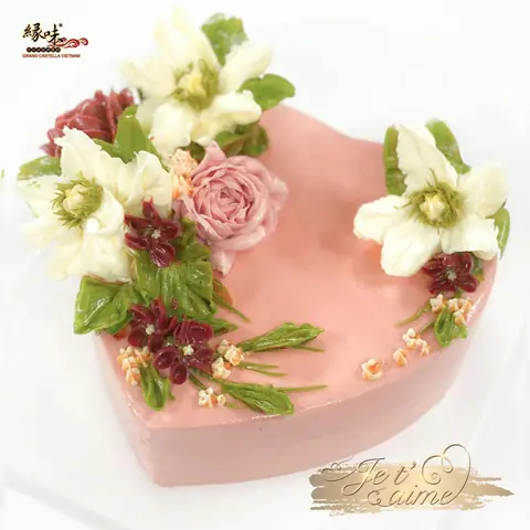 Bánh Kem Bơ Pháp Sinh Nhật Trái Tim – Pink Valentine – BKB238