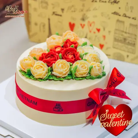 Bánh Kem Bơ Pháp Sinh Nhật Trái Tim – Valentine – BKB235