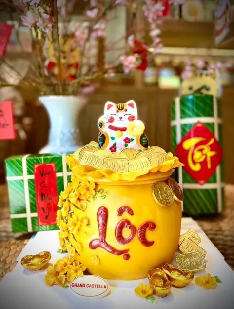 Bánh Kem Bơ Pháp Sinh Nhật – Hũ Vàng Tài Lộc – BKB229